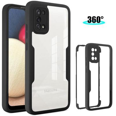 Case - BOOLING - for Samsung A02S - Black - 360° Protection - Anti-Scratch - Reinforced Edge