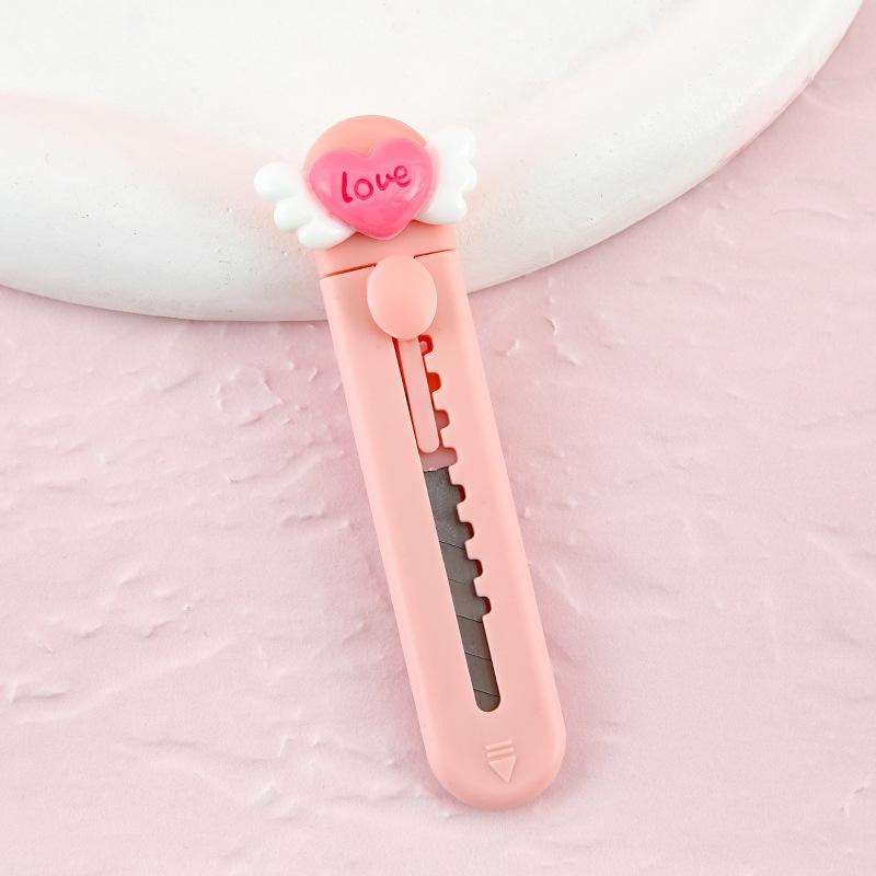 Cute Cartoon Modeling Mini Utility Knife Cinnamoroll Handbook Knife Stationery Handmade Knife Black Beauty Open Express Knife