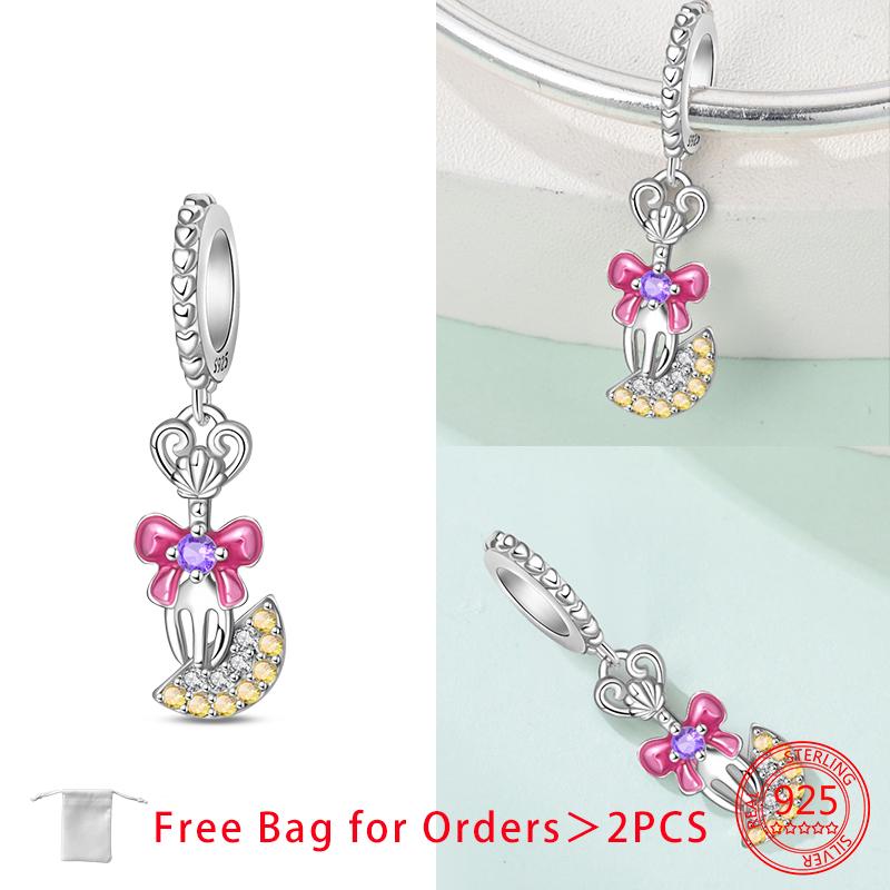 Original Charms Copper Pink Room Alarm Clock Beads Sewing Machine Drawing Board Pendant Fit Diy Bracelet Jewelry Women Gift