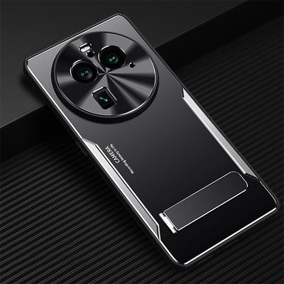 Pour Oppo Find X6 Pro Étui de Téléphone avec Béquille TPU+Alliage d'Aluminium Housse de Téléphone Anti-Chute