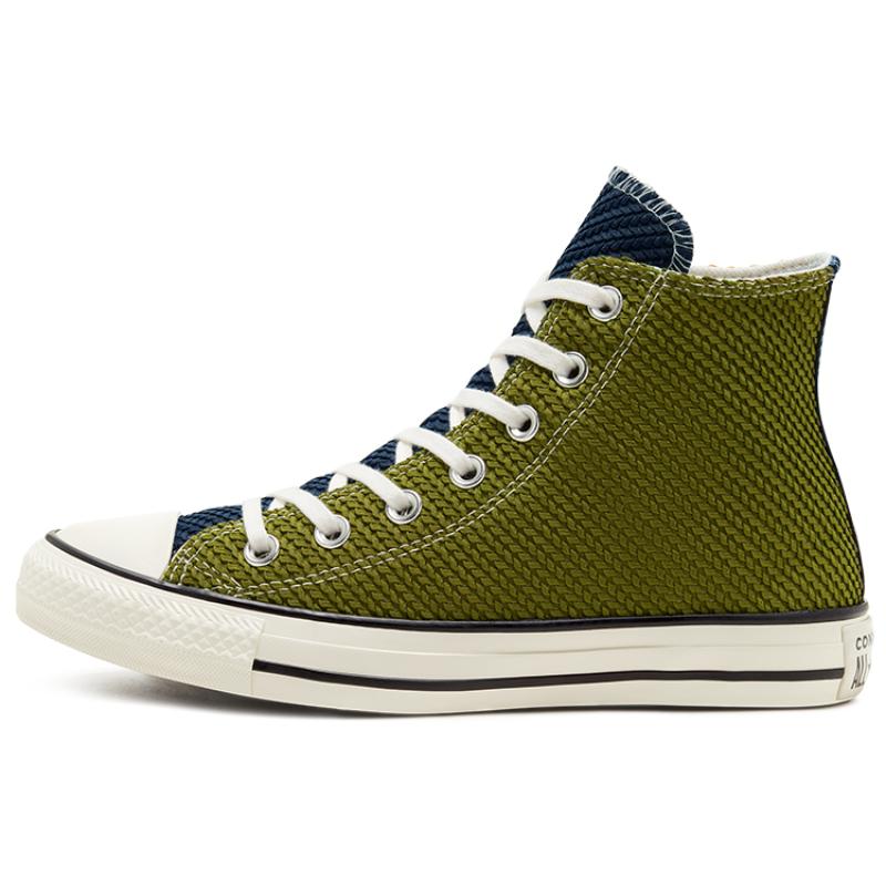 

Converse Chuck Taylor All Star Vintage Casual High Top Espadrilles Women s Green and Yellow Stitching 35