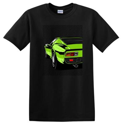 Green Sports Car Design Retro T Shirt Cool Vintage Vehicle Graphic Tee