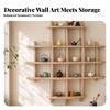 Wooden Wall Display Shelf Versatile for Reading Area, Entryway