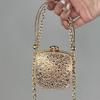 Acylic Mini Doublesided Diamond Clutch With Heart And Lock Buckle For Daily Street Style