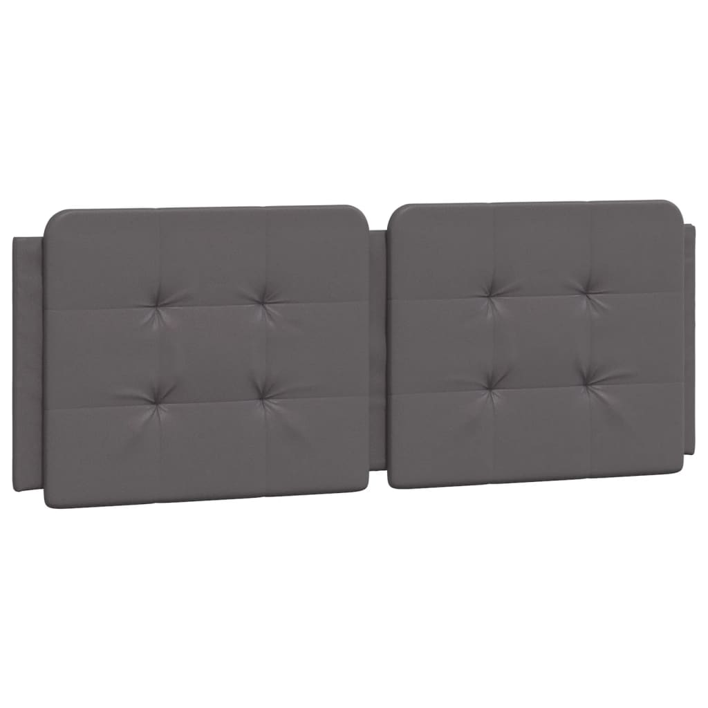 Vidaxl Bed With Mattress, Grey, 140X190 Cm, Faux Leather