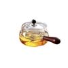 360° Rotating Handle High-Temperature Resistant Borosilicate Glass Tea Pot Set for Small Green Tangerine Tea.