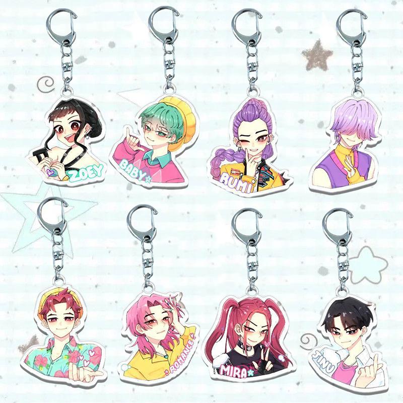 K-Pop Dämonenjäger Schlüsselanhänger Huntrix Koreanischer Anime Cartoon Schlüsselanhänger Kpop Rucksack Anhänger Ssaja Boyyys Schlüsselanhänger