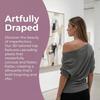 Women's Fashion Off Shoulder Sleeve Top - Casual One Shoulder Blouse Summer