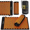 4FIZJO Acupressure Mat 68x42 with Pillow Black and Orange