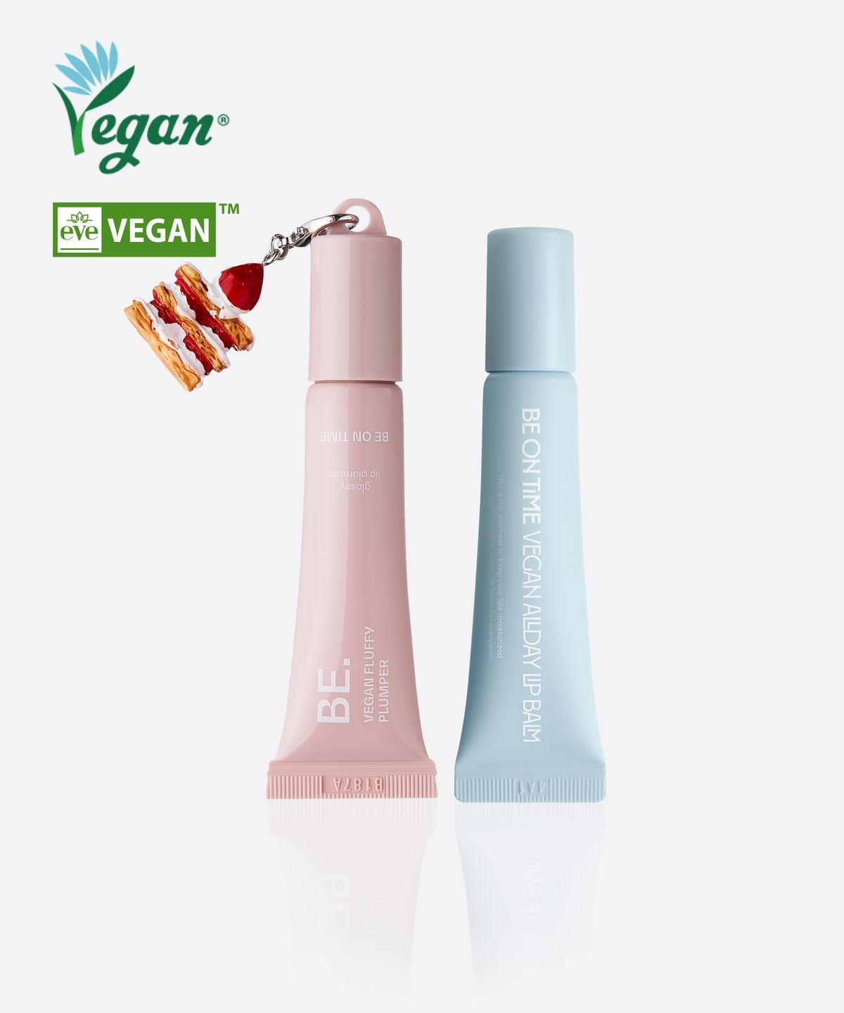 Vegan Fluffy Plumper 01 Sheer Rosy + Vegan All Day Lip Balm Set 10g