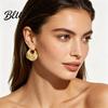 Earrings 1 Pair Women Face Brightening Mini Reflector Design Dual
