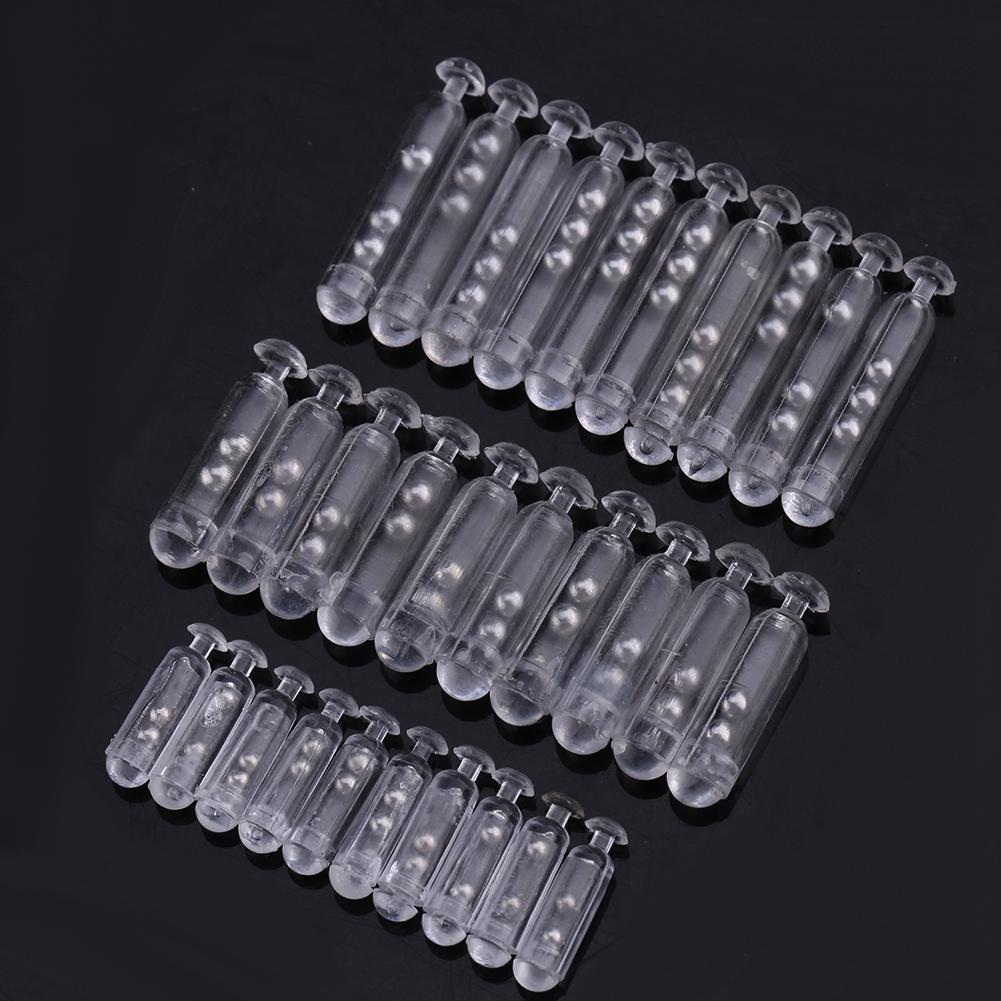 30pcs Transparent Durable Fishing Rattles Shake Fishing Lures Insert Tube Attract Fish