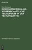 Buch Dimensionierung ALS Wissenschaftliche Teilaufgabe In Der Textlinguistik : 1