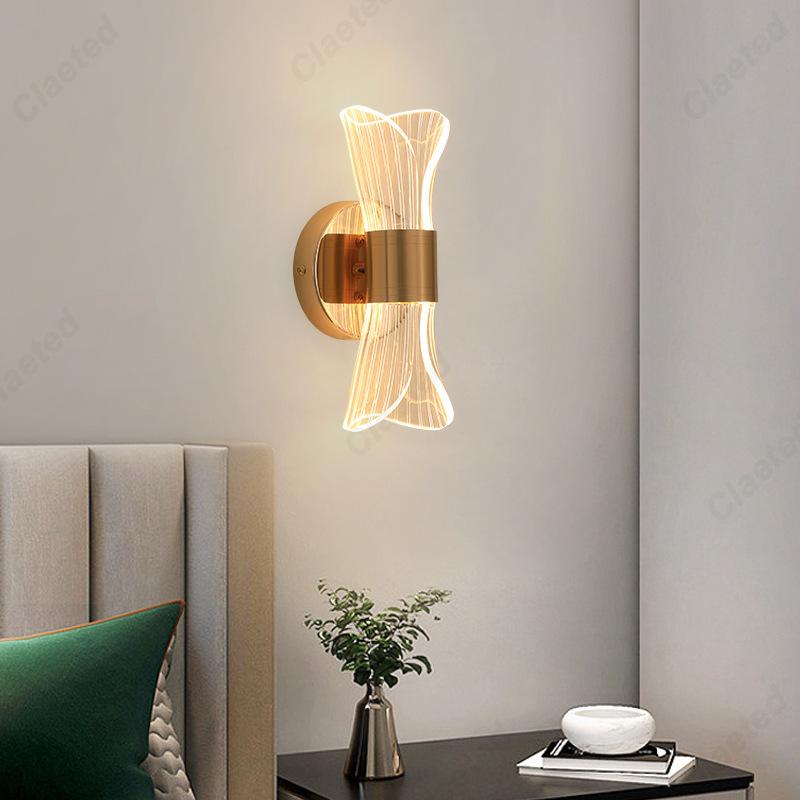 LED Acrylic Wall Lamp Indoor Lighting Home Decoration Bedroom Living Room Study Room Corridor Background Decoration Wall Lamp