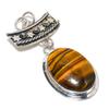 Natural Tiger Eye Gemstone Silver Pendant In 925 Sterling Silver- Handmade Design, Everyday Wear Jewelry, Unique Tiger Eye Pendant Wadding Gifts