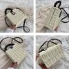Small Box Beads Handle Straw Bag Portable Messenger Handmade Handbag Straw Bags Beach