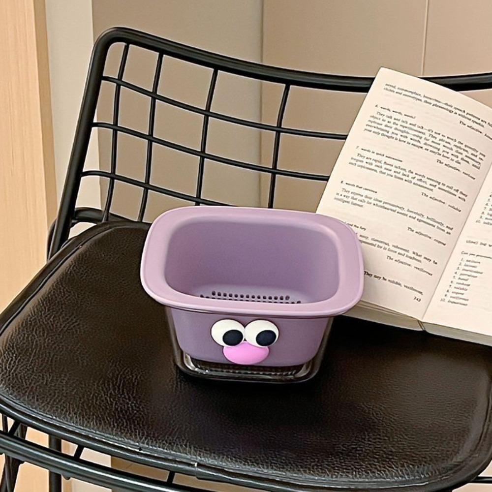 

Багатофункціональний кошик для сушіння Двошарова стійка для водяного фільтра Нова тарілка для фруктів Побутова Purple-with sticker