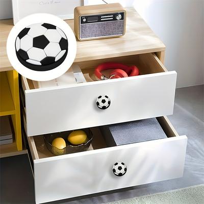 2 Stück Fußballförmige Schubladengriffe - Vielseitiges Einlochdesign für Kommoden, Hocker, Schränke & Sicherheitstüren