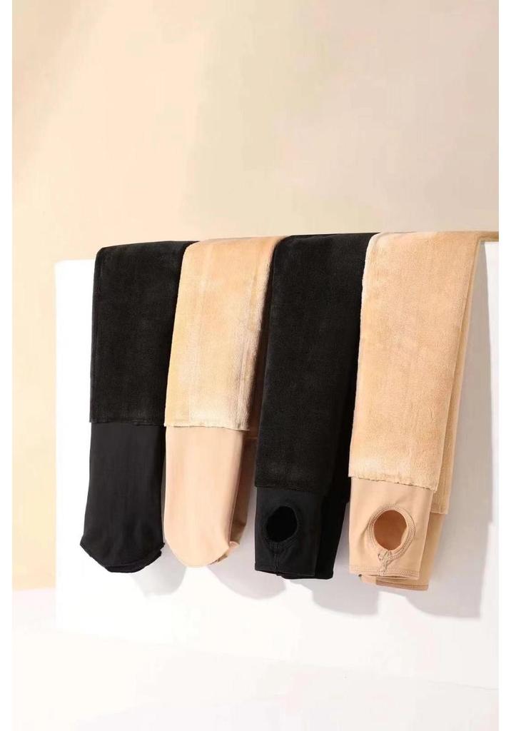 Pearl Velvet Base Layer Pants: Warm, Thick, Elastic One-Piece for Women, 300-400g