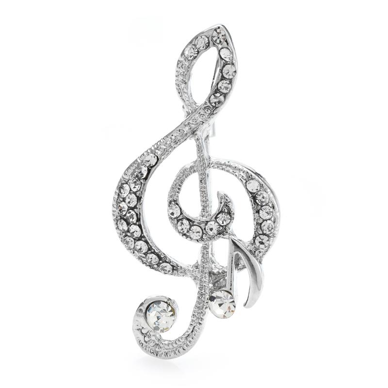 

Wuli&baby Классические броши в виде музыкальных нот для женщин, унисекс, 3-цветные со стразами, для любителей музыки, для вечеринки, для офиса, брошь-булавка, подарки