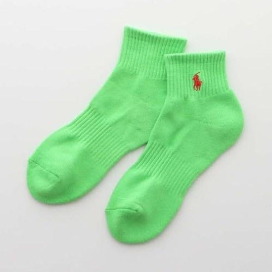 POLO RALPH LAUREN Socks Set 3 Mens Womens Footbed Pile Arch Support Multi-color Short Unisex Adult