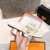 Fashion designer camellia slippers women black white mixed color slides shoes ladies flower decoration flip flops floral sandalias mujer