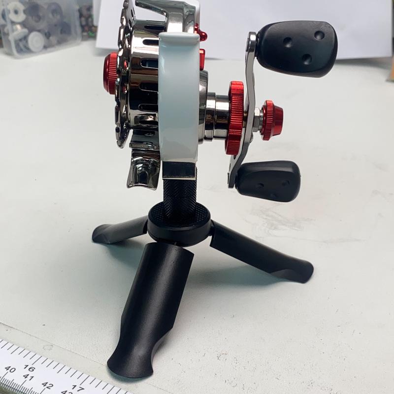Eisfischen Klappbarer Metallrutenhalter - Universeller Tragbarer Mini-Ständer für Winterfischerei-Zubehör