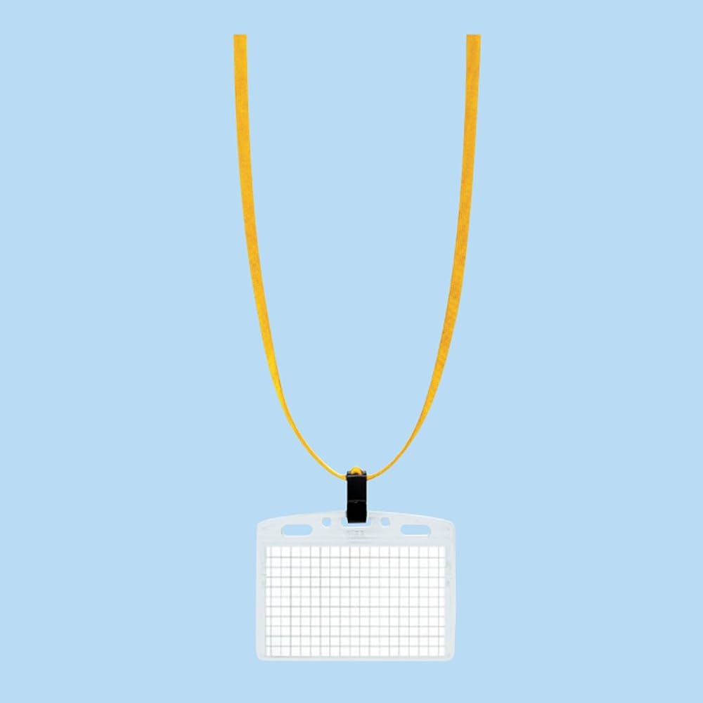Kokuyo Hanging Name Tag Soft Case Yellow 10 Pcs Naff-S180-10Y
