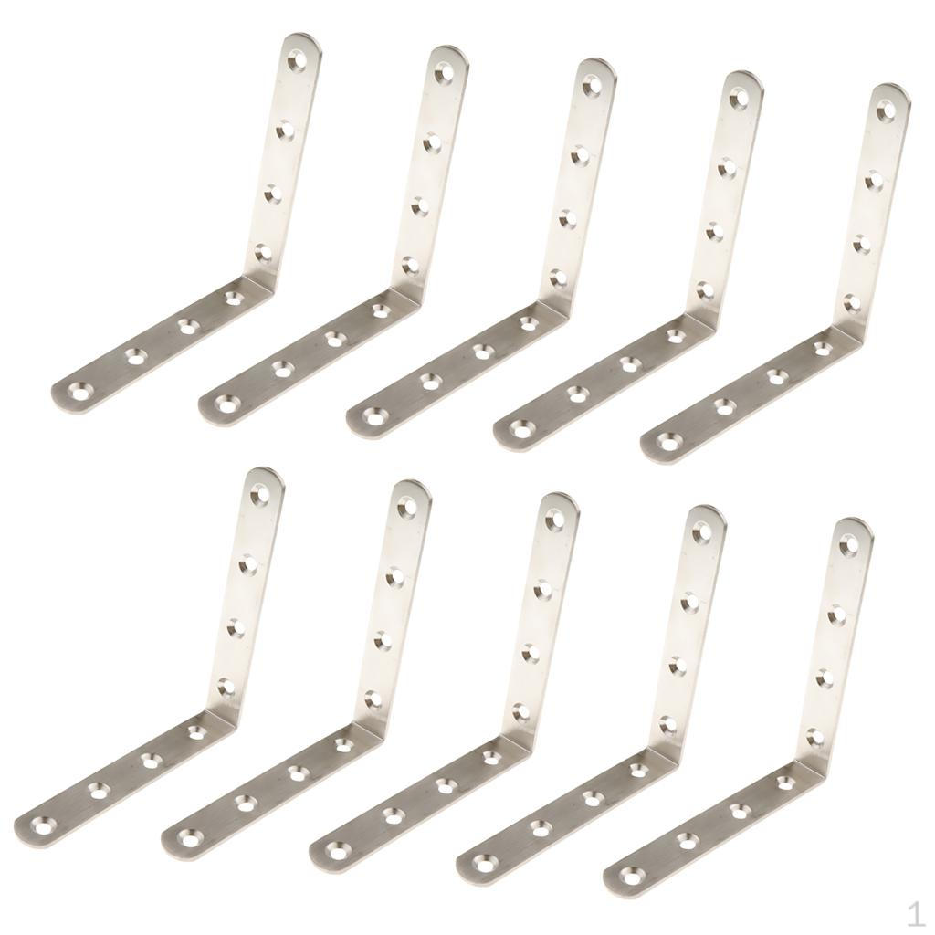 10 Stainless Corner Brace, Wall Hanging Joint Angle Bracket, Heavy-duty