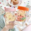 Shangqi Cute Cartoon Glass Straw Cup