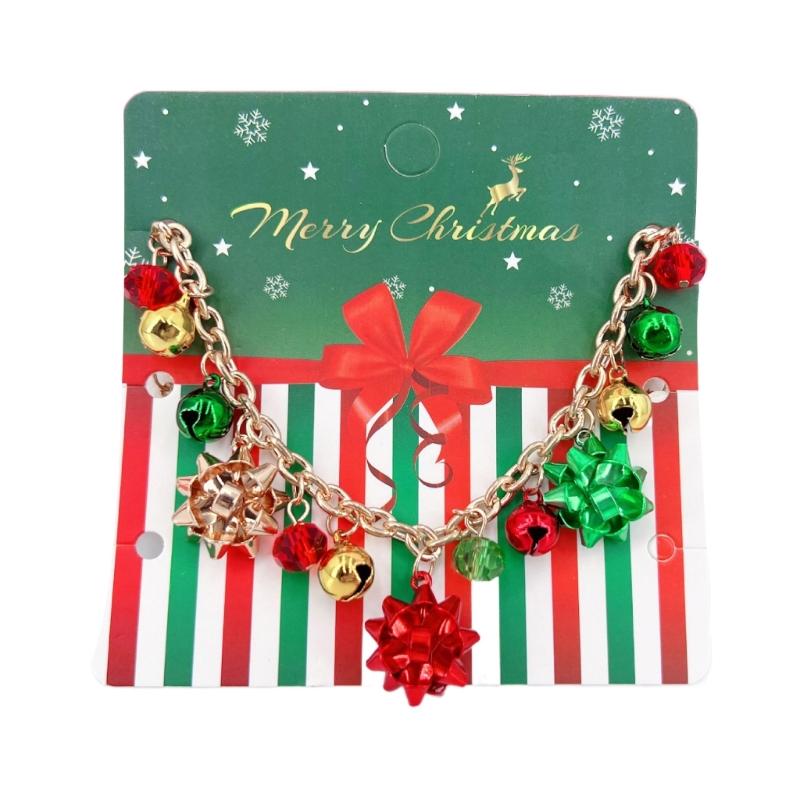 Stylish Christmas Bracelet with Snowman Bells Charm, Fashion Wrist Chain Gift for Wedding, Engagement, or Anniversary