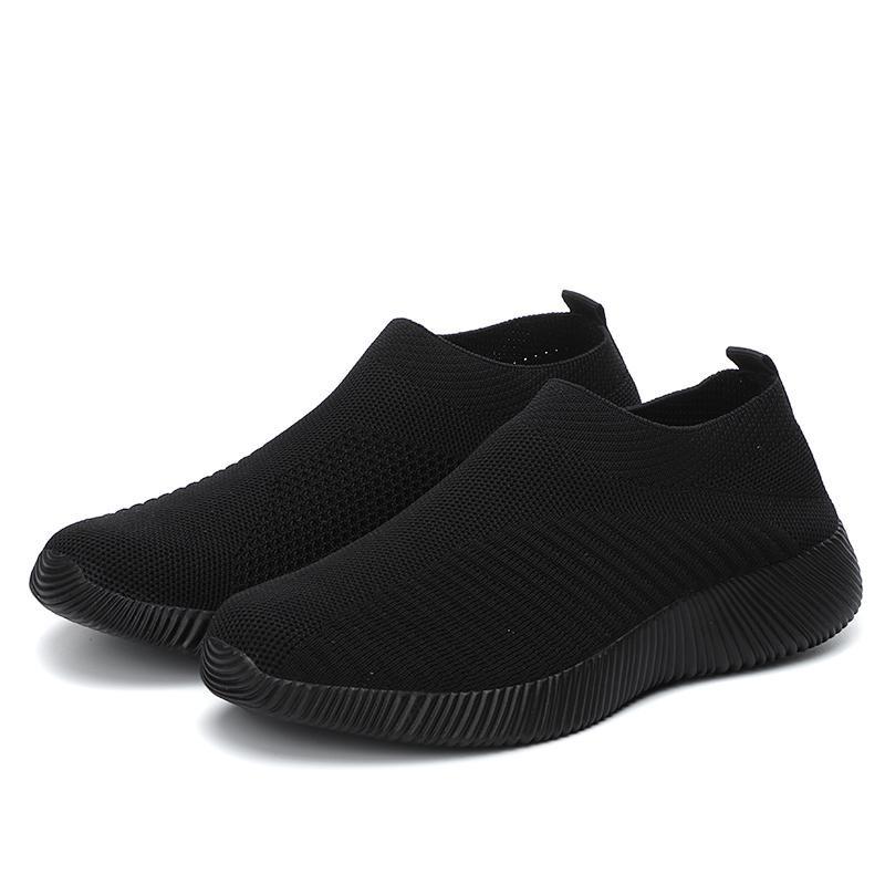 Women Sneakers Vulcanized Shoes Sock Sneakers Women Summer Slip On Flat Shoes Women Plus Size Loafers Walking Flat
