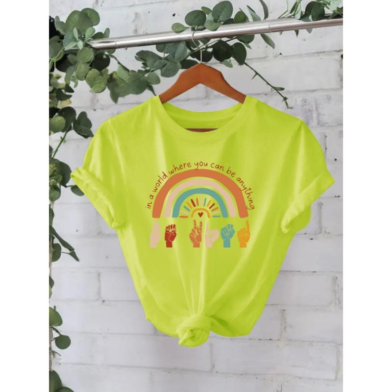 YYFS Damemote Uformelt sommer vår med korte armer bluser og skjorter med o-hals