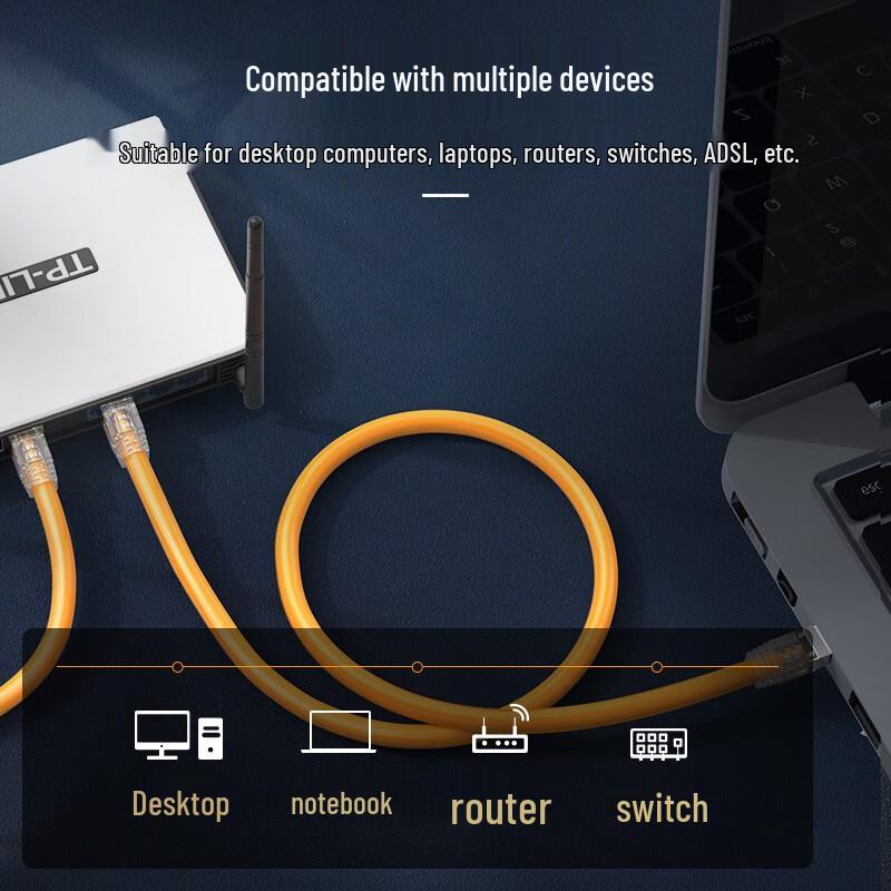 Choseal Cat6A Unshielded Pure Copper 10 Gigabit Network Cable