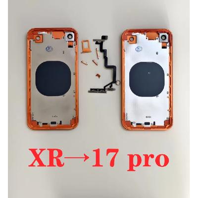 Gör-det-själv-hus För XR till 17 Pro XR som 17 Pro Chassi För iPhone XR Konvertera till 17 Pro Baksida för Alla Modeller XR Byt 17 Pro