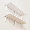 Paint-Free Floating Wall Shelf: Wooden Wall-Mounted Bookshelf and Storage Plank