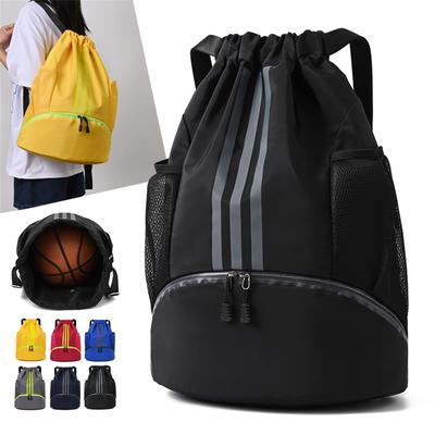 Gym Bag Fitness Batoh Ženy Muži Basketbalový batoh Outdoor Fotbal Fotbal Úložné tašky Tréninkový Sportovní batoh se stahovací šňůrkou