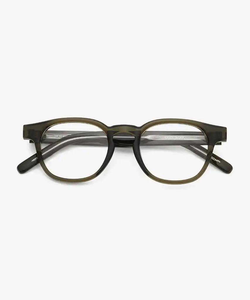 Seutailwokeu Khaki Sw Horn 01 Kk Stylework Eyeglass Frames