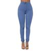 Women Skinny Trousers Slim Fit Solid Color Pants Cotton Blend High Waist Casual Trousers for Office Street Party Dating