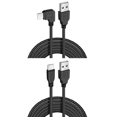 Flexible 11.5ft USB Type C Charging Cord 90 Degree Bend or Straight Connector Design For Monitoring Devices