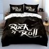 "Rock 'n Roll Text." Bedding Sets Duvet Cover Sets Duvet Covers Pillowcases(1 * Duvet Cover 2 * Pillowcases Without Duvet Insert)