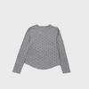Polka Dot Long-Sleeve Round-Neck Women's Slim Fit Casual Top for Autumn/Winter.