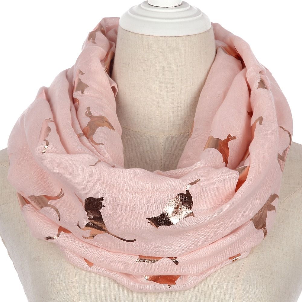 with Frayed Hem Animal Scarf Soft Shawl Wrap New Design Cat Print Scarf