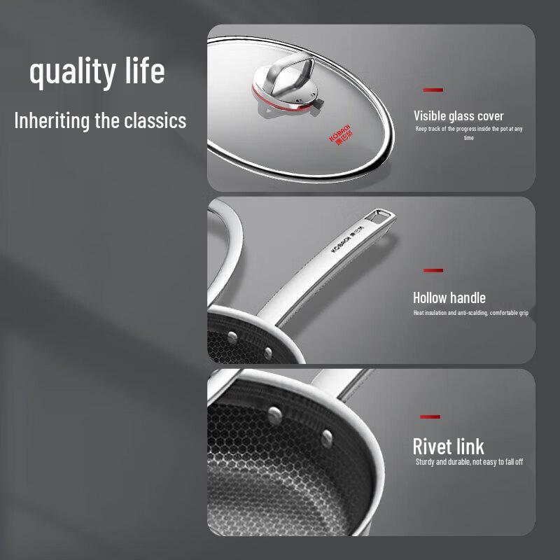 KOBACH Non-Stick Stainless Steel Frying Pan