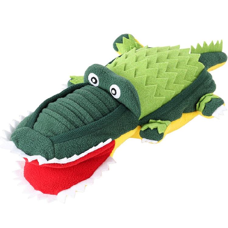 

Dog Snuffle Mat Plush Squeak Alligator Stuffed Chew Toy Preventing Obesity 1