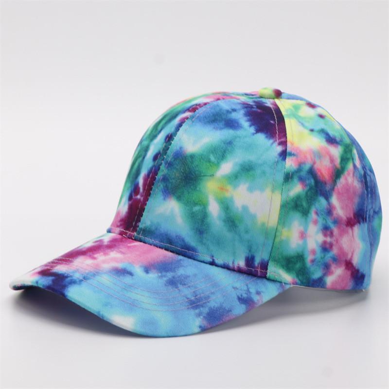 Digital Print Gradient Baseball Cap With Sun Protection For Casual Outdoor Wear