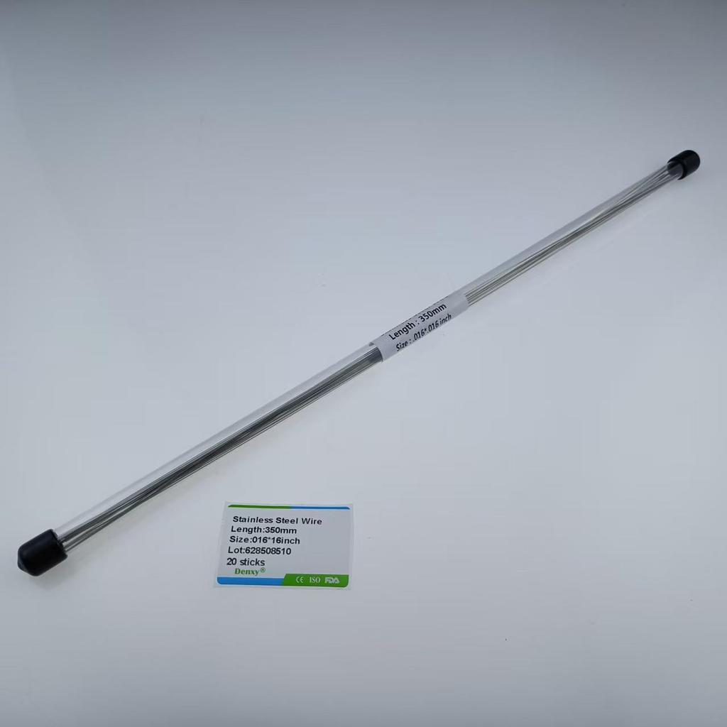 20 stk Tannregulering Rett Tråd Rustfritt Stål Koaksiale Ligaturtråder Tannlegekunst Kjeveortopedi Materiale