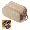 Luxurious Makeup Bag Large Capacity Leather Wash Bag Portable Travel Cosmetics Bag  Girls