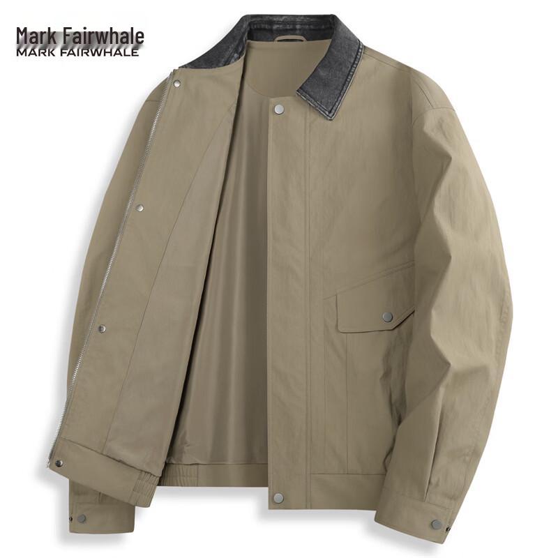 

Mark Fairwhale Men s Detroit Color-block Lapel Jacket M