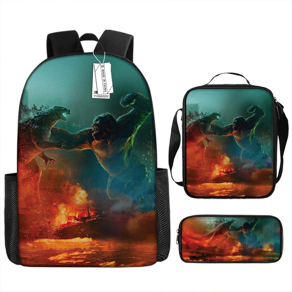Godzilla Godzilla Student School Bag Cartoon Children Backpack Satchel Anime Trend